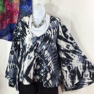 Show Me Your MuMu Monochrome Tie-Dye Top M